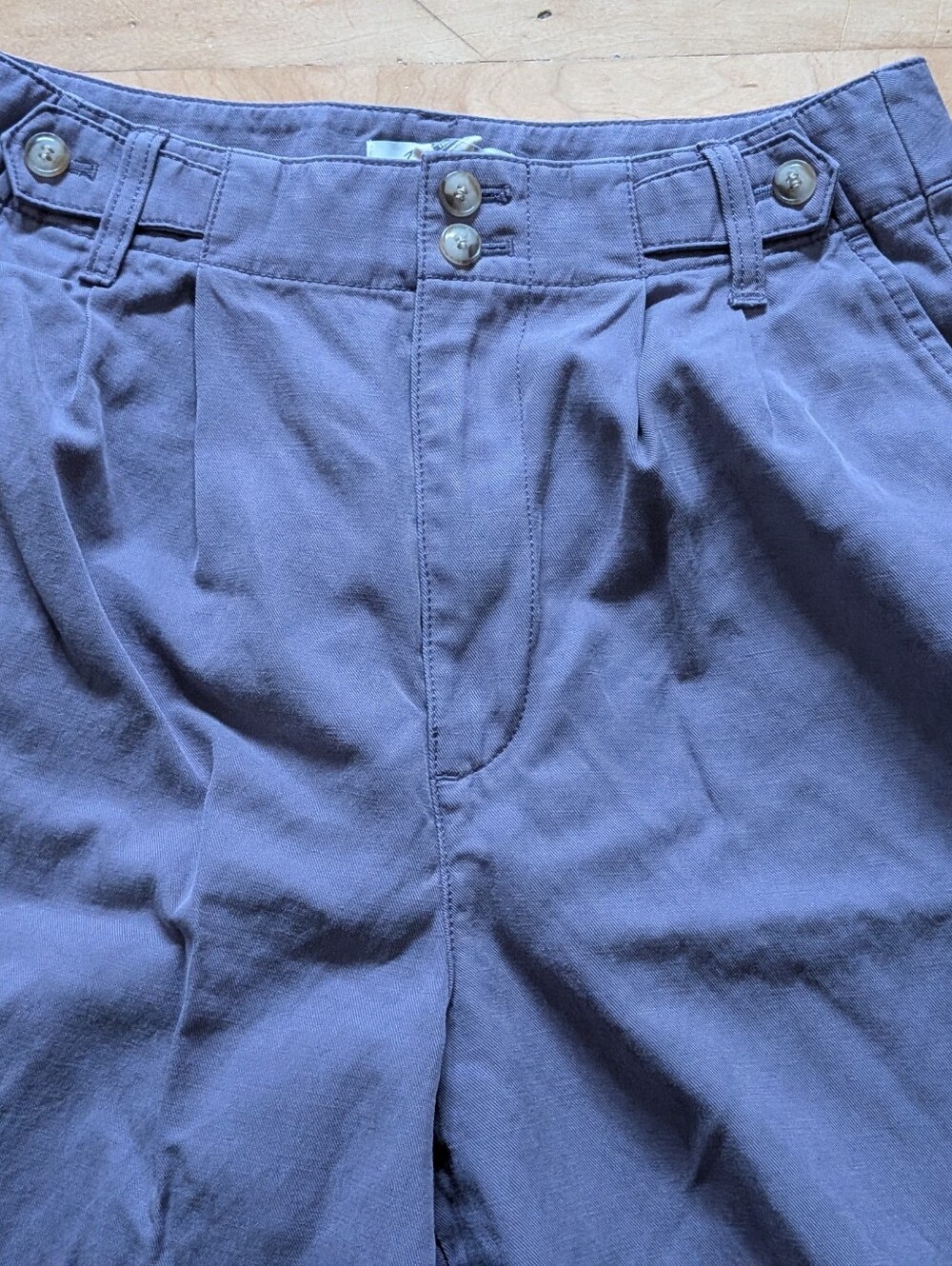 Women's Purple Madewell Pleated Utility / Belted-Waist Trousers Size 4